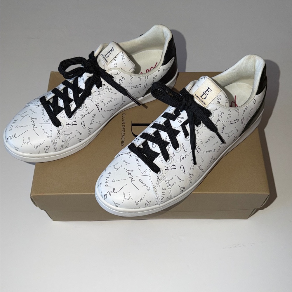 Ellen DeGeneres | Converse “Love" Chapprint Sneakers
